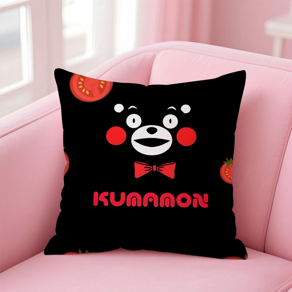 Süße K-Kumamon Kissenhülle Bequeme Wendekissenhülle Ideal für Auto Sofa Schlafzimmer & darüber hinaus