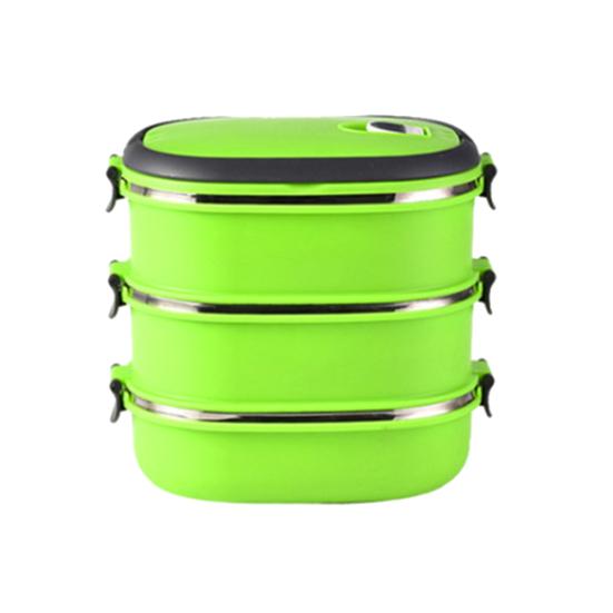 1/2/3 Layer Rectangle Stainless Steel Thermal Lunch Box Food Storage Container