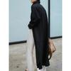 Spring and Summer Cotton and Linen Shirt Skirt Loose Irregular Shirt Cardigan Long Dress