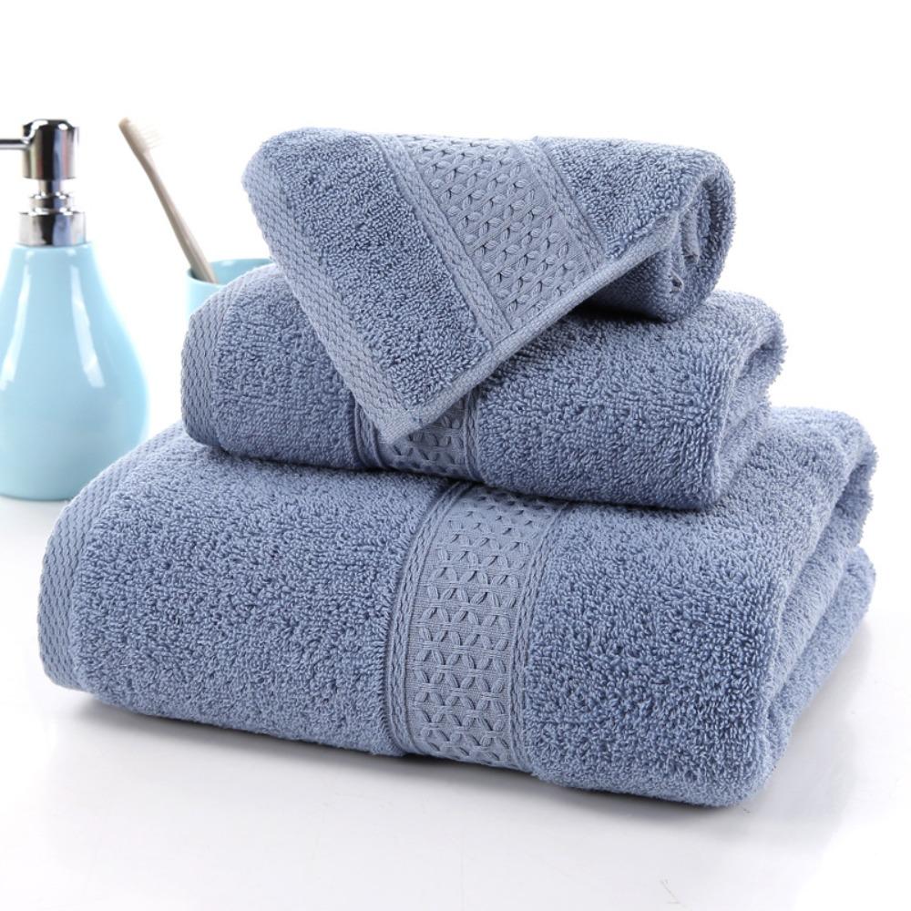 Spot large thickened cotton souvenir towel hotel men's sports face towel plain color broken gear water absorption
