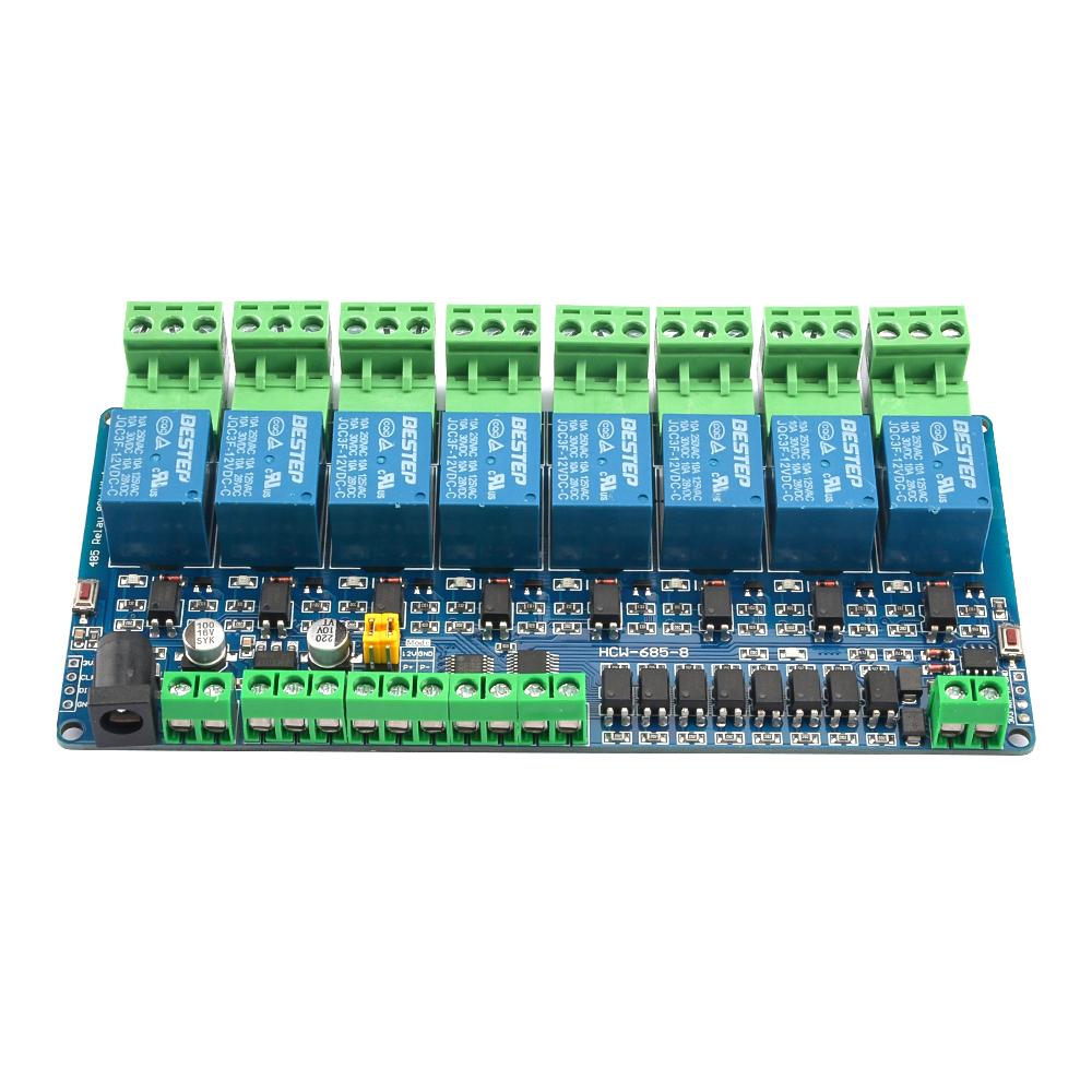Modbus RTU 11V 1/1/1/8 Channel Relay Output Board Switch Input RS181 TTL Communication Network Expansion Board Relay Module