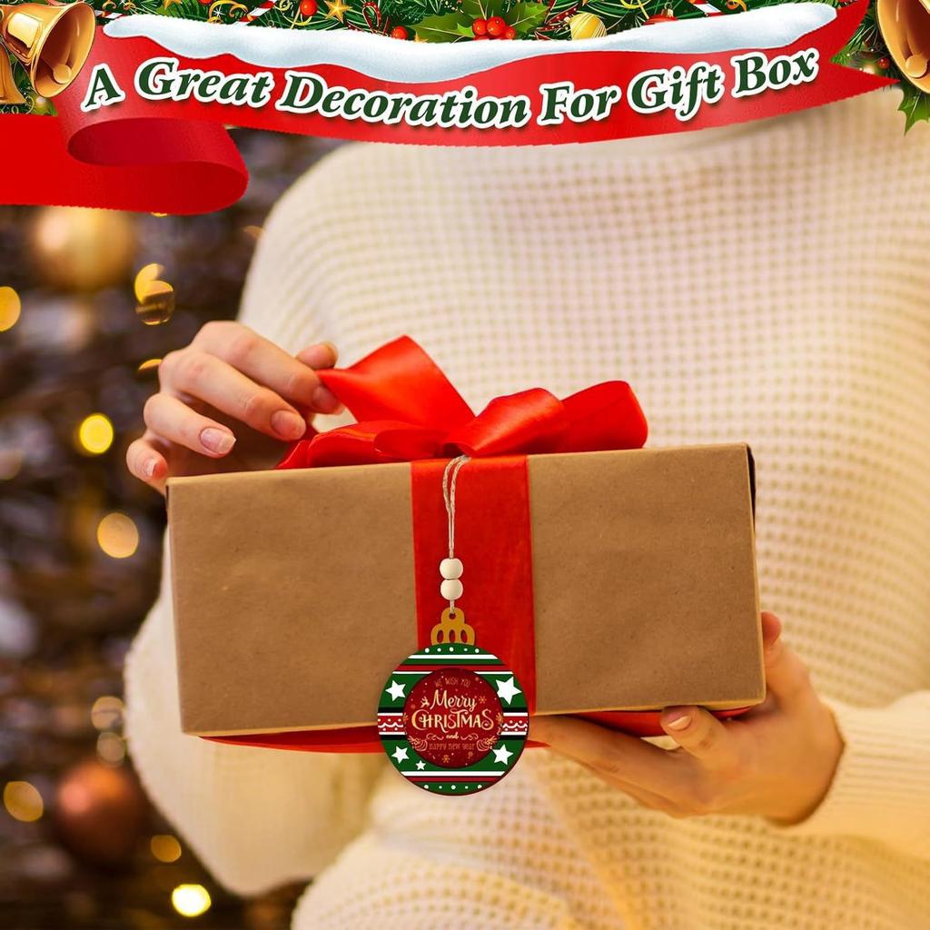 Christmas party hand-painted pendants, European and American style wooden handicrafts, diy Christmas photo frames