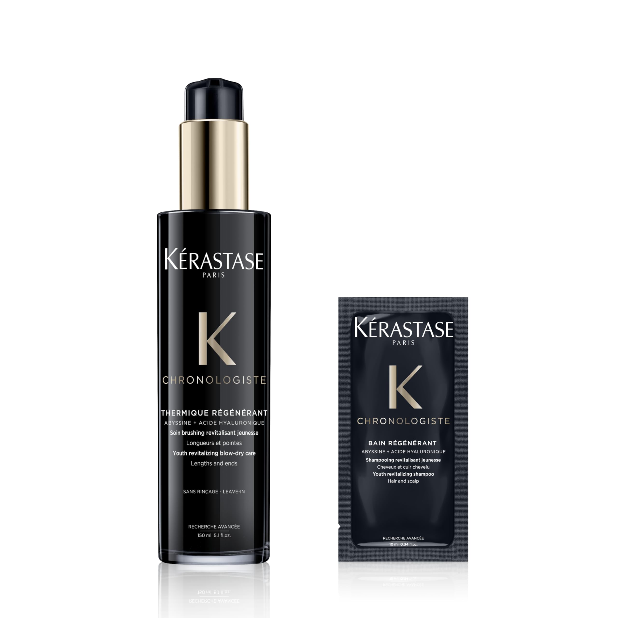 Kerastase Chronologiste Thermique Hair Milk 150mL with sample (Chronologiste Shampoo 10ml)