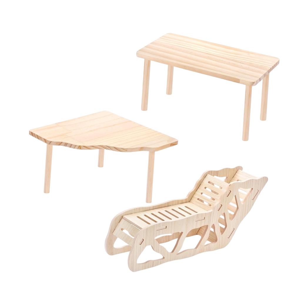 1 Set Hamster Wooden Platform Tunnel Hamsters Climbing Ladder Cage Accessories for Small Animal Hamster Chinchilla