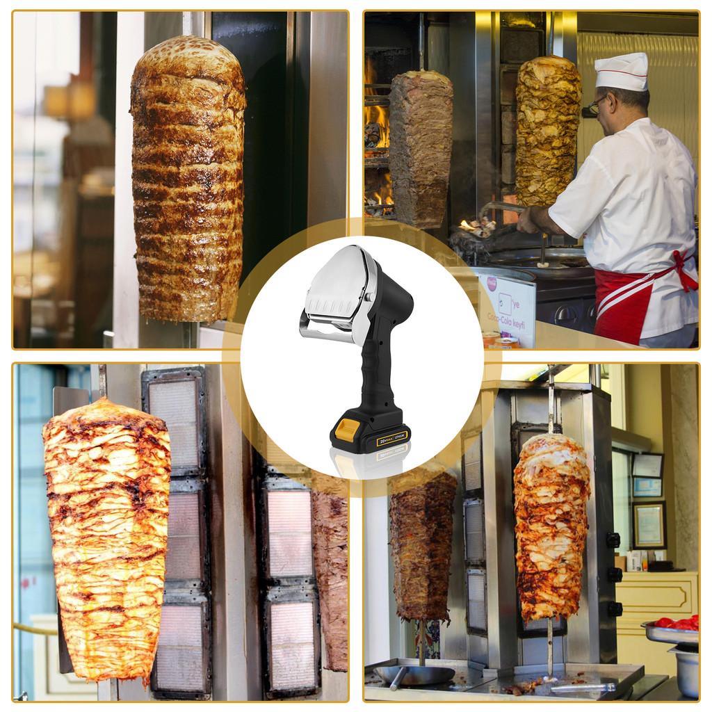 80W Professional Electric Turkish Kebab Knife Portable Cordless Meat Cutter Handheld Turkish Kebab Slicer