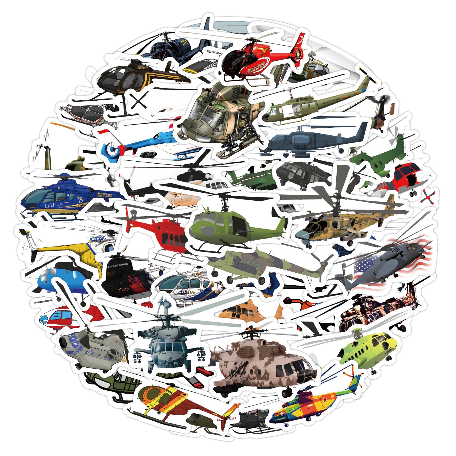 

60 Наклеек-граффити с вертолетами, Персонализированные Крутые Военные Наклейки, Сделай Сам, Наклейки для Мобильного чемодана, Водонепроницаемые Наклейки