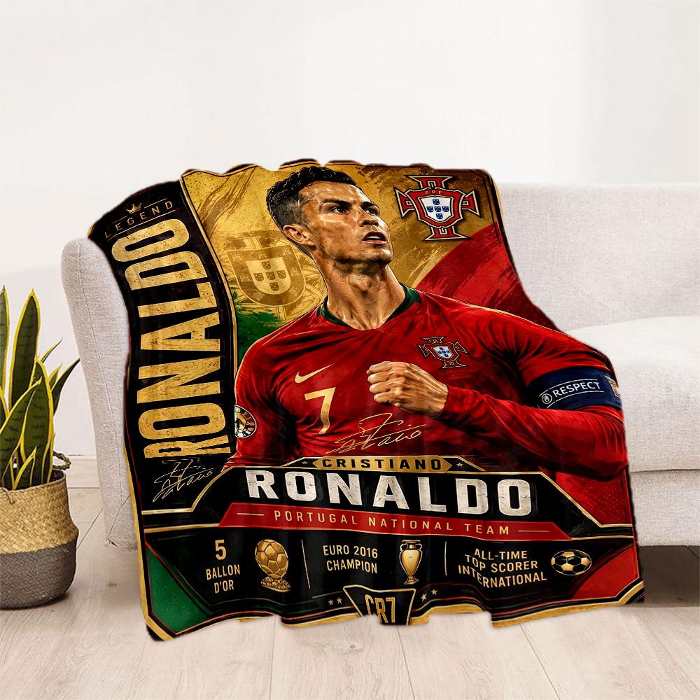 Ronaldo's Power Passion Blanket Soft Warm Cozy Great for Picnics Office Bed Four Seasons Universal Warmthful Decor