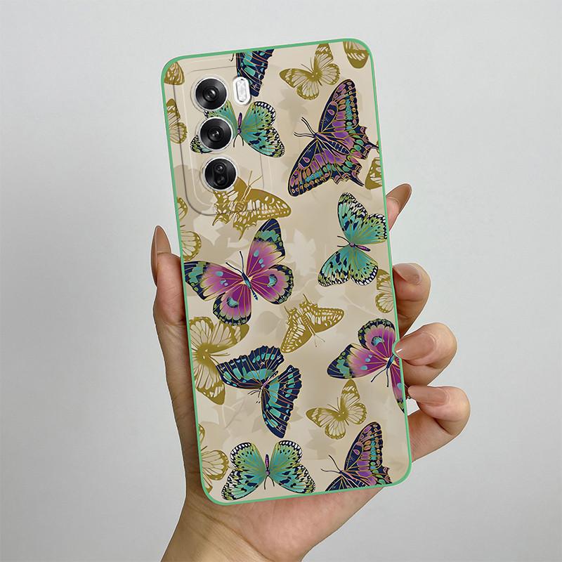 For OPPO Reno 12 CPH2625 Reno12 Pro Phone Case 12pro 5G CPH2629 Love Heart Silicone Soft Shockproof Back Cover Protective Shell