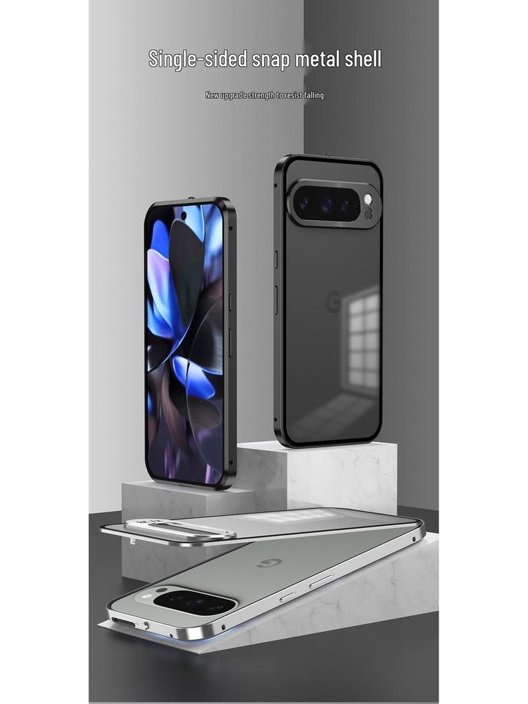 Google Pixel 10 Pro XL Metal Frame Magnetic Snap Phone Case