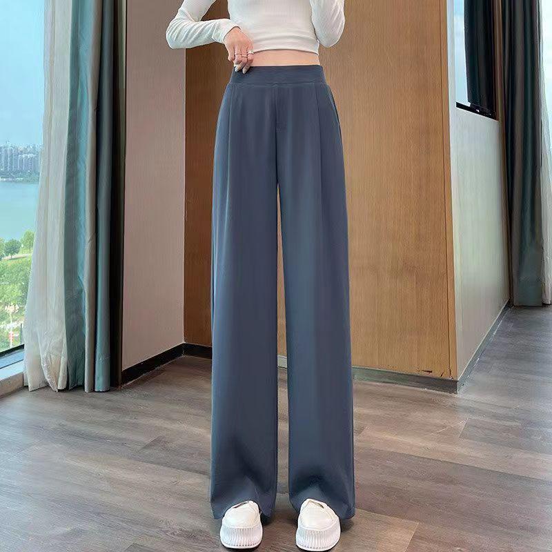 Ice Silk Wide-Leg Plus-Size Women's Summer Slimming Casual Pants