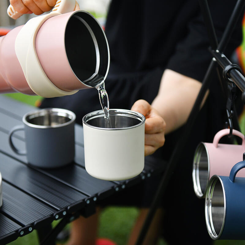 Camping Kitchen Double Stainless Steel Mug Insulated Cup 1+1 430ml