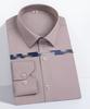 Men's Long Sleeve Bamboo Fiber Formal Shirt - White & Blue, Stretchable, Plus Size Available