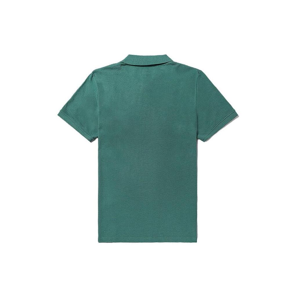 Timberland Letter Pattern Printed Moisture Wicking Sun Protection Short Sleeve Polo Shirt Men Polo Shirts Blue-Green A26QV-CL6