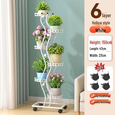 Multi-layer Movable Iron Art Flower Stand