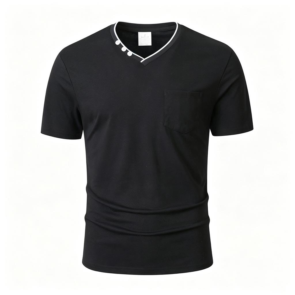 Men's Short Sleeve Knit Cardigan Shirt Geometric Pattern for Spring Summer