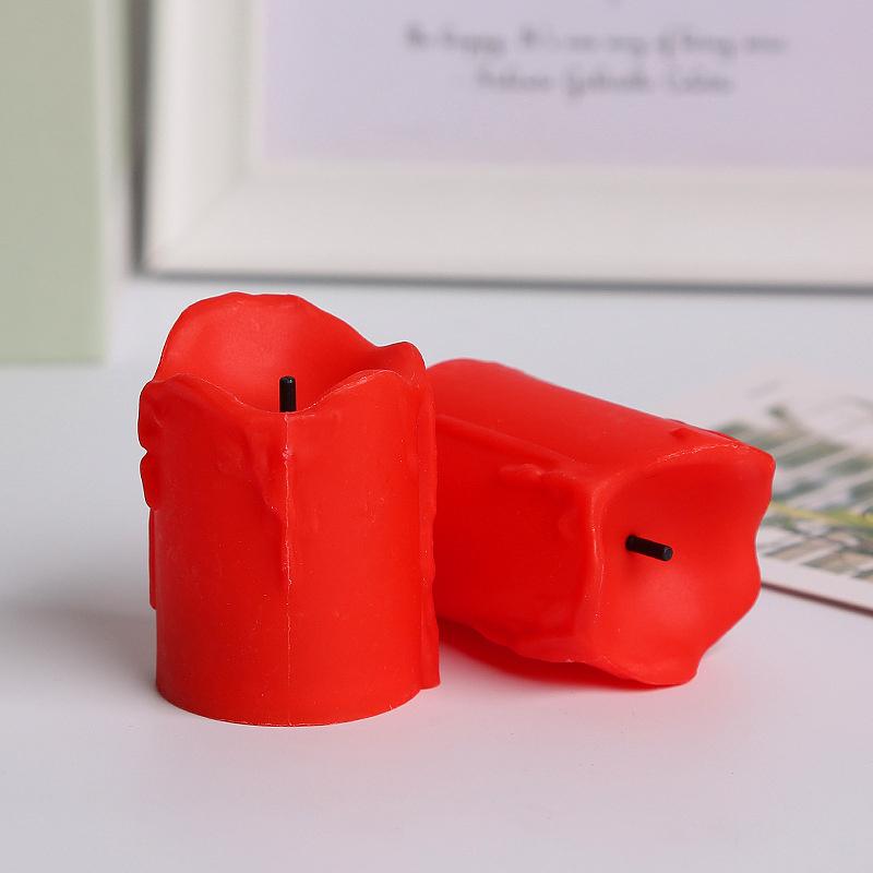 

Светодиодная свеча с реалистичным эффектом пламени, яркая, работает от батареек, подходит для украшения дома на Рождество и свадьбу 3PCS красный