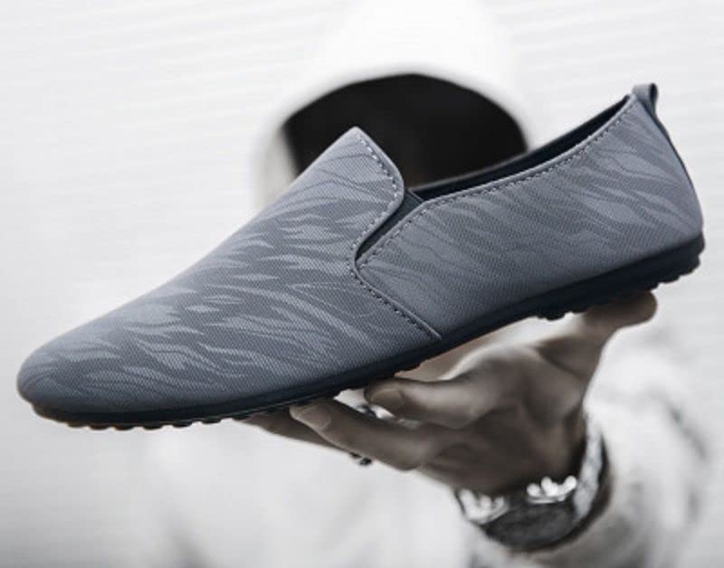 Aspersio Camouflage Design Laceless Casual Shoes for Driving Patterned Lightweight Outdoor Business Deck Office Elegant Thin Stays Stylish Shoes