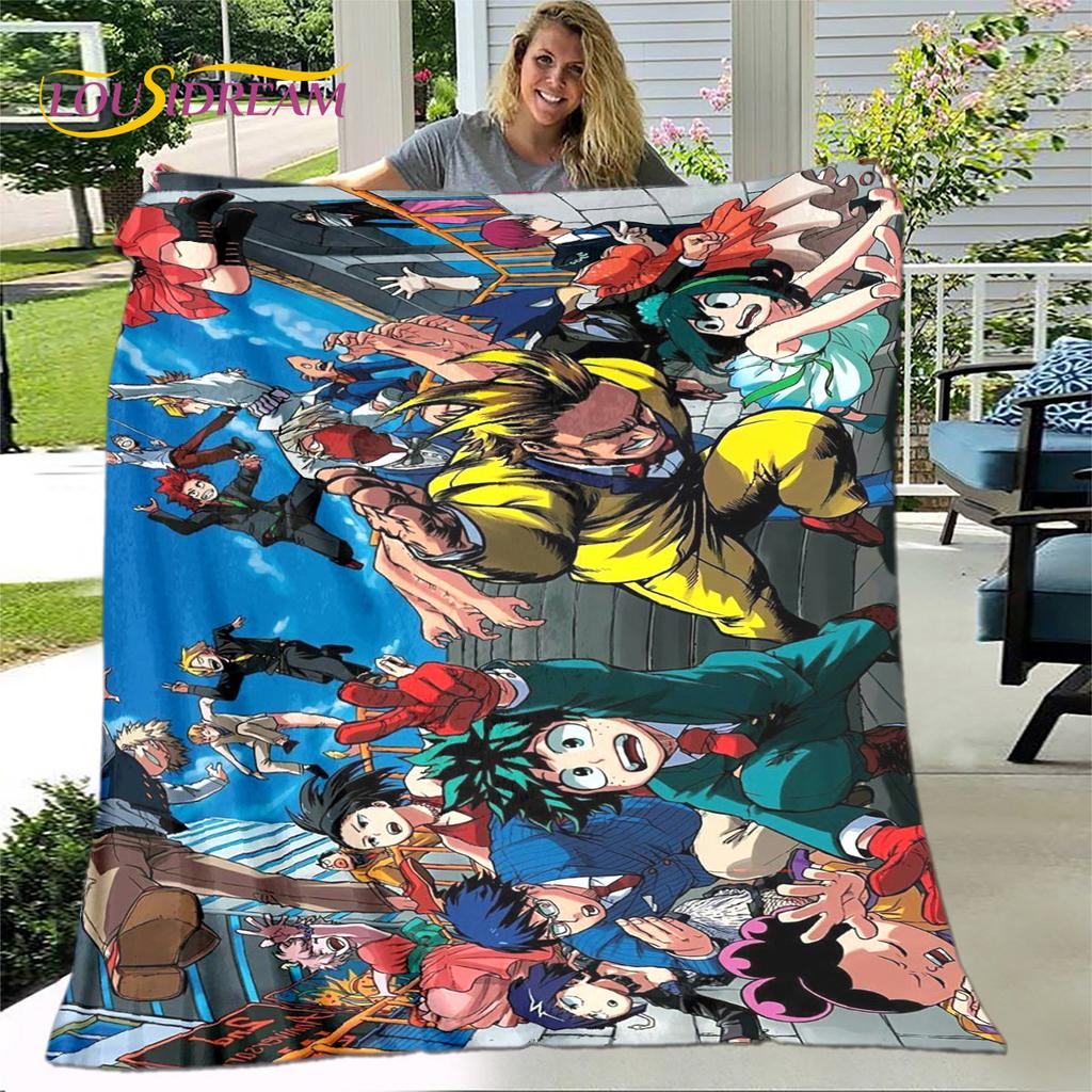 My Hero Academia Anime Cartoon Soft Plush Blanket,Flannel Blanket Throw Blanket for Living Room Bedroom Bed Sofa Picnic Cover