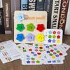 Wooden Flower Color Matching Game for Early Childhood Education: Educational Toy for Color Recognition and Thinking Skills