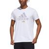 Adidas T Shirts Men's White Crew Neck Moderate Straight Fit GK4655