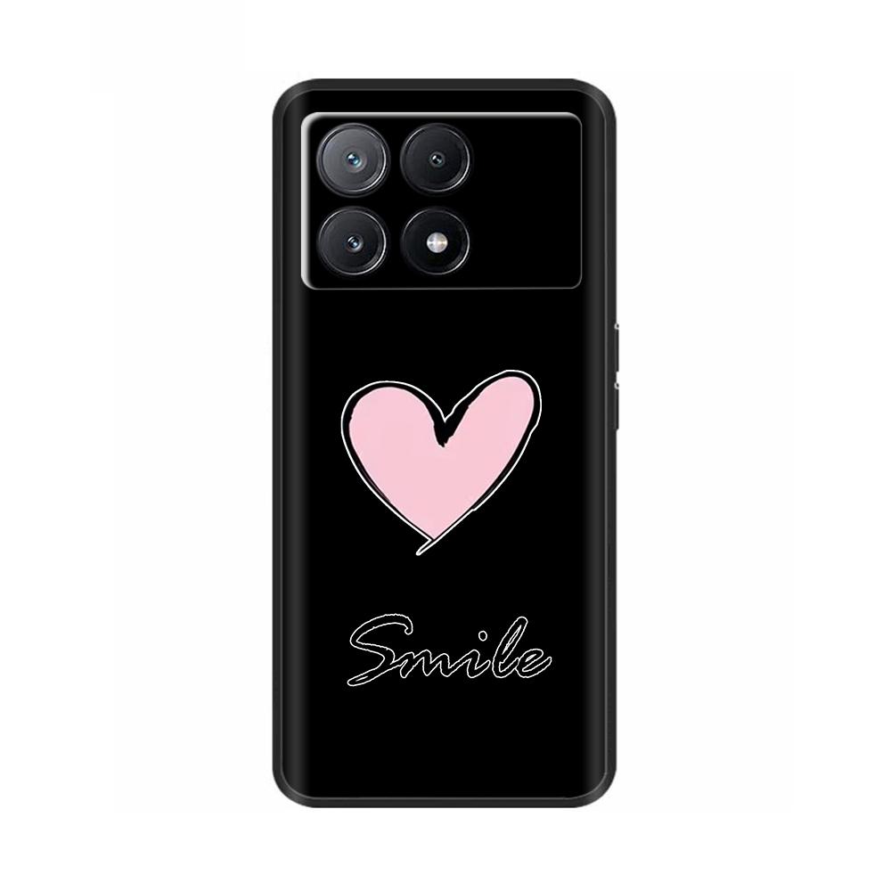 Poco X6 Case Phone Case Lovely Cat Coque Cover For Xiaomi Poco X6 Pro Poco X 6 Pro X6Pro Pocox6 Pro 5G Liquid Silicone Cases