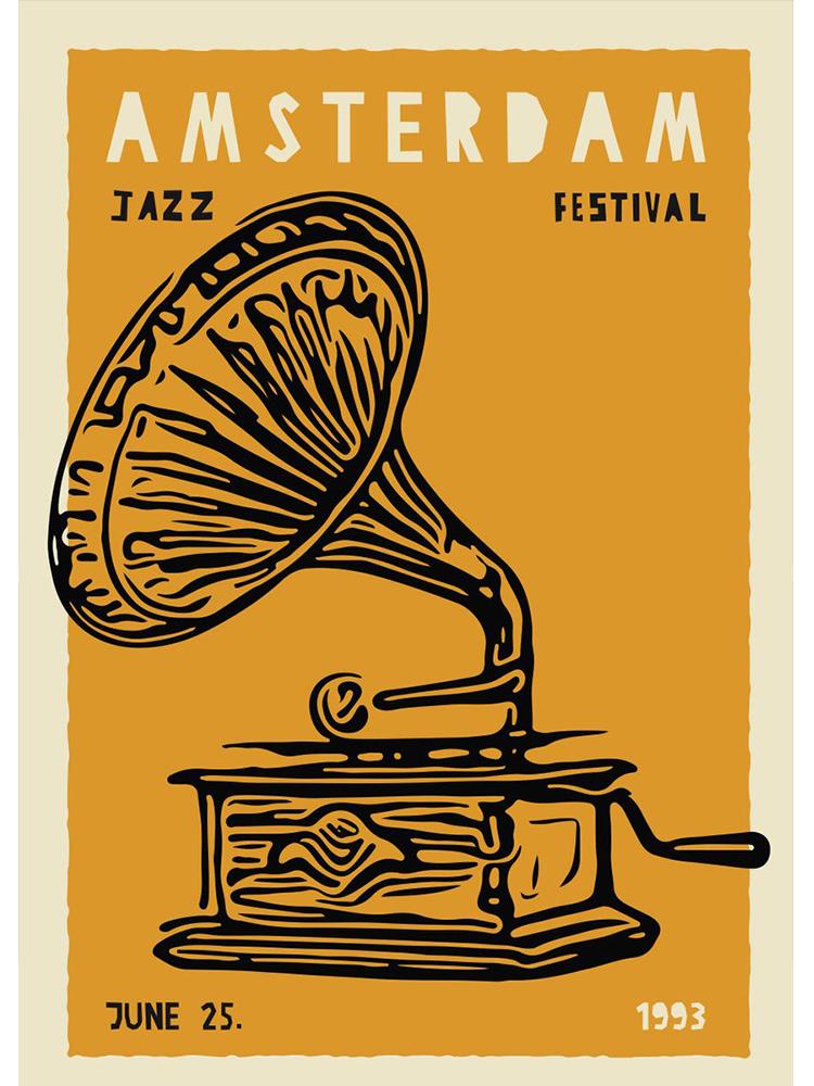 Amerikaanse Folk Blues Jazz Festival Canvas Schilderij Abstract Wall Art Poster En Print Voor Woonkamer Home Decoratie Foto