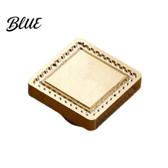 Gift Wrapping Wax Seal Minimalist Frame Stamp Head Solid Brass Engraved Sealing Retro Replacement Heads for Envelope Packaging Journal Card