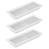 PATIKIL Underfloor Ventilation Vent, 30 X 10 Cm, Floor Register Air Drain, Ventilation System, Adjustable, Wall-Mounted, White, 3-Piece Set