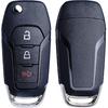 MechanMagic Flip Key Fob Replacement Compatible for Ford F-150 F-250 F-350 2015- Explorer (2016-) F-350 F-450 Ranger Ecosport Bronco Ignition Key