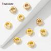 14K Gold Plated Brass Faceted Spacer Beads,Separator For Beads,DIY Bracelet Making Accessories,Jewelry Materials