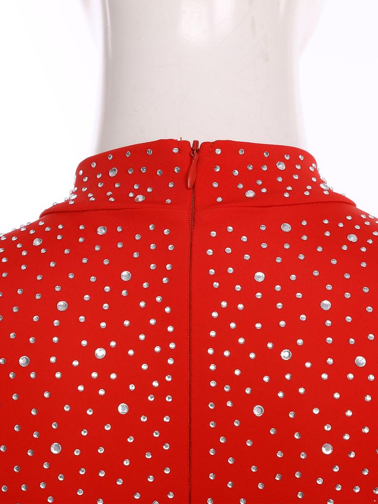 Maillot de patinage artistique pour femme à manches longues, body à paillettes et franges, entrejambe ouvrable, fermeture éclair dans le dos, combinaison de couleur contrastante avec strass