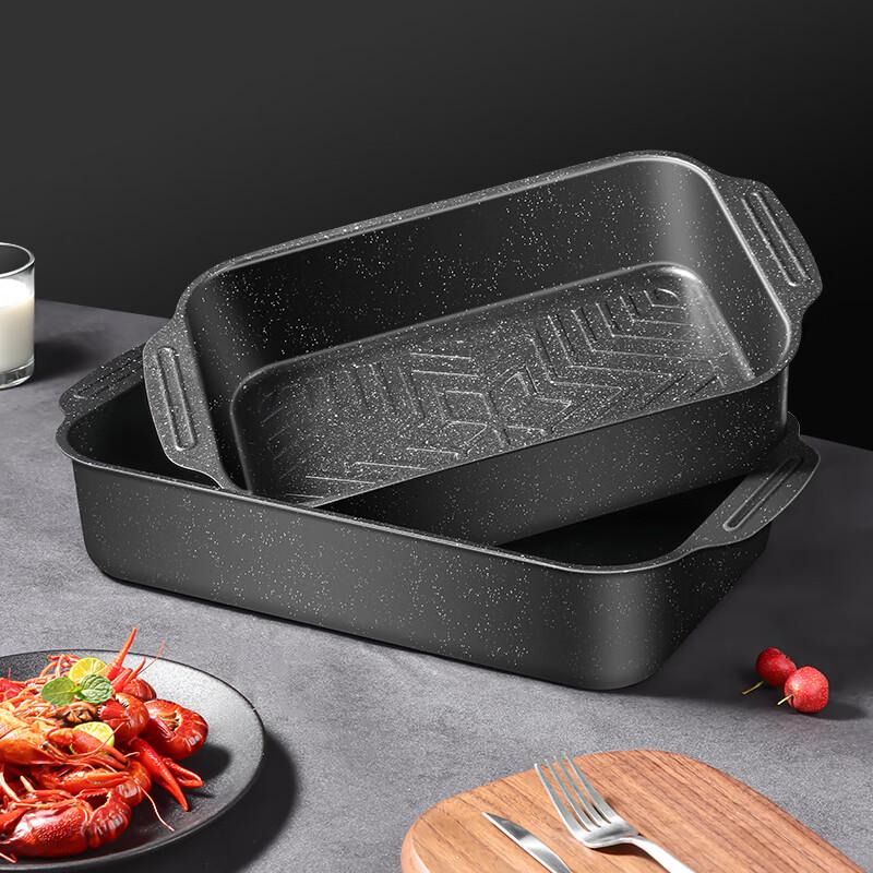Baijie Carbon Steel Non-Stick Rectangular Roasting Fish Pan