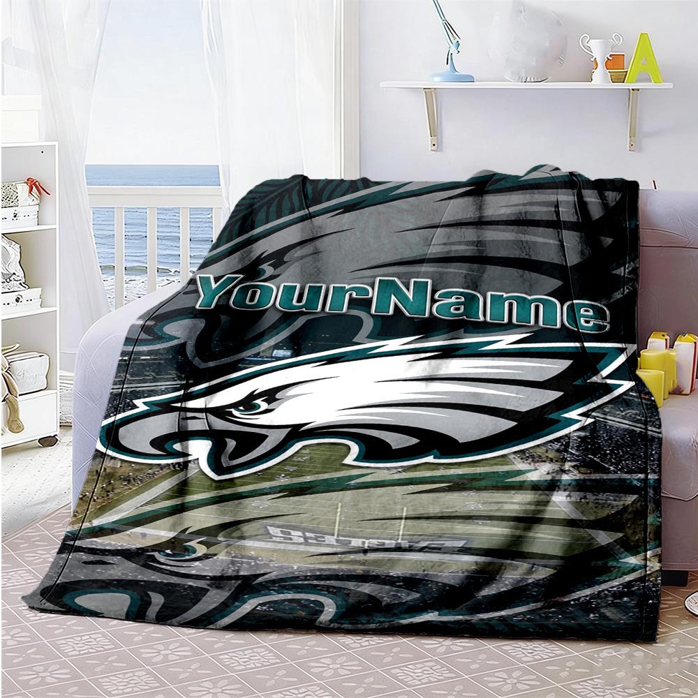 Philadelphia Eagles Personalized Name Blanket Multipurpose Personalized Blanket Warmthful Decor Great For Bedding Office Couch Bed