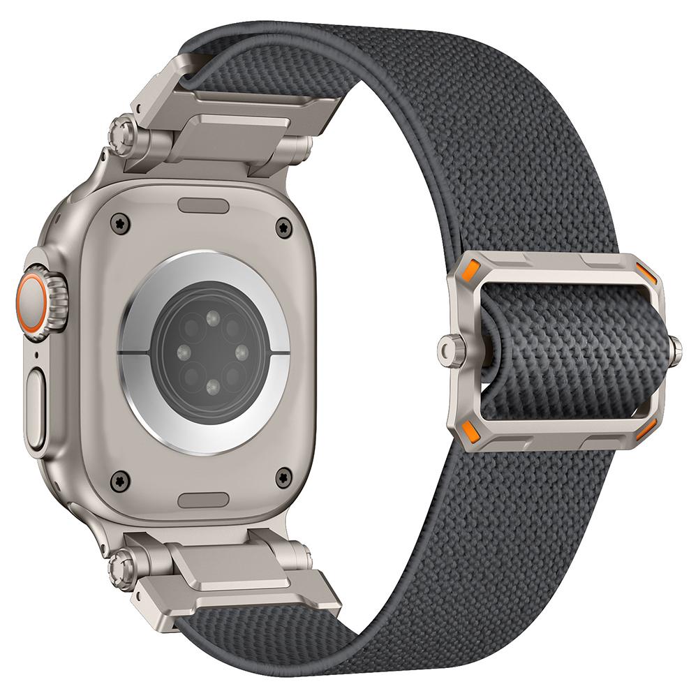 Sports Nylon Strap for Apple Watch Ultra 2 49mm 45mm 46mm 44mm Luxury Metal Bracelet For IWatch Series 10 9 8 7 SE 6 5 Soft Band