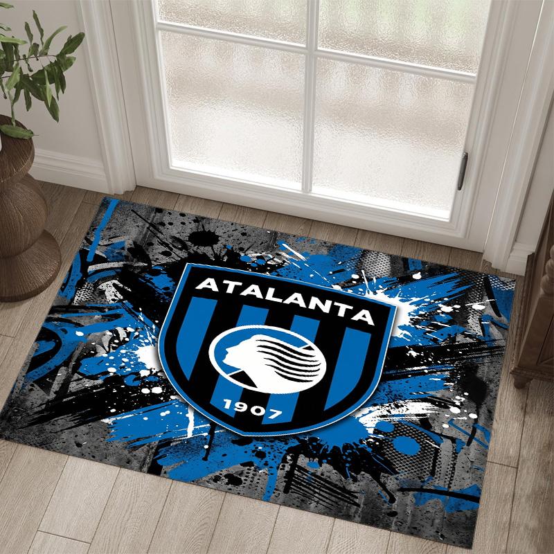 Atalanta FC Design Crystal Velvet Carpet Cozy Non?Slip Printed Rug For Bedroom Living Room Entrance