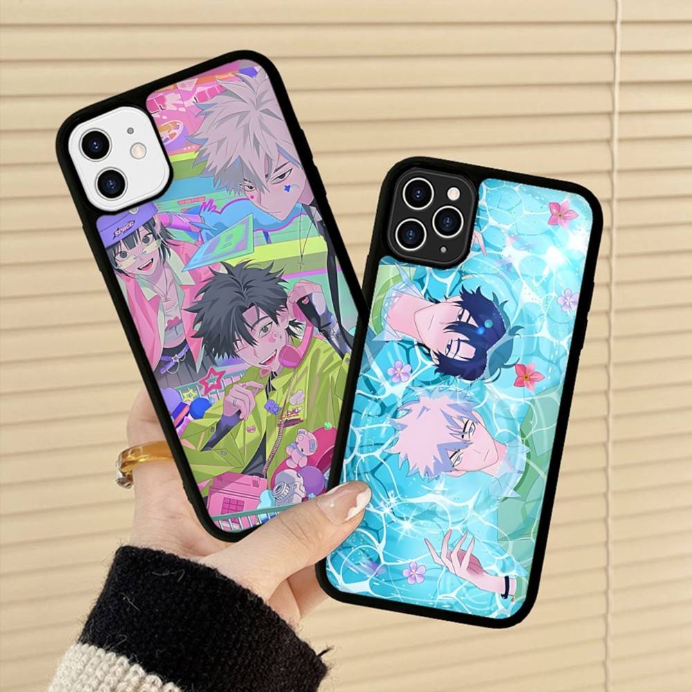 Healing Anime L-Link C-Click PC+TPU Phone Case For IPhone 17 16 15 14 13 12 11 Pro Max Plus Kawaii Cartoon Cover