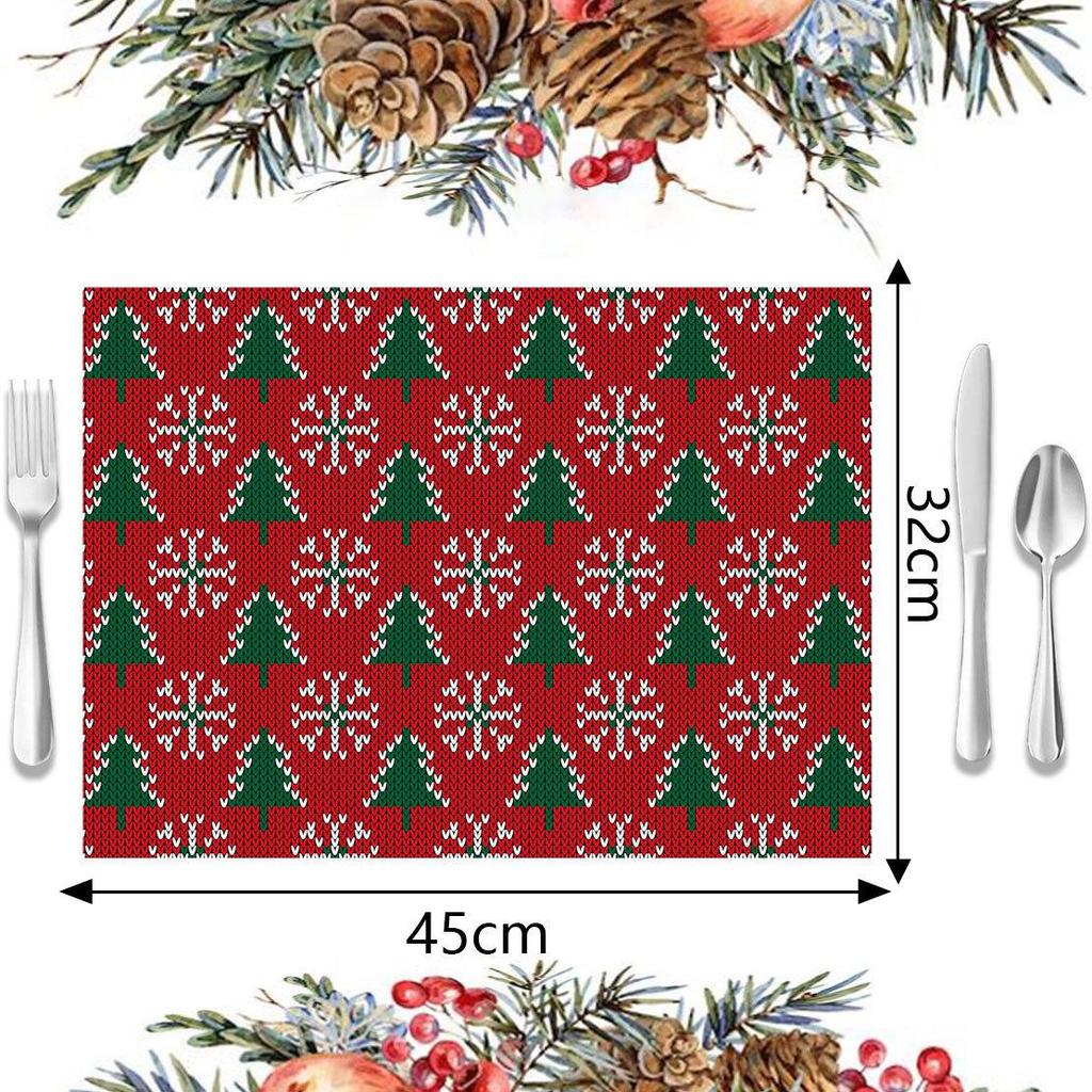 Neue dekorative Weihnachts-Schneeflocken-Tischsets – Festliches Winterdesign für europäische und amerikanische Partys