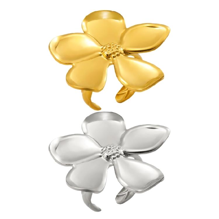Opening Rings Flower Rings Hand Jewelry Fashion Rings Stainless Steel Adjustable Rings Suitable for Fashion Enthusiasts
