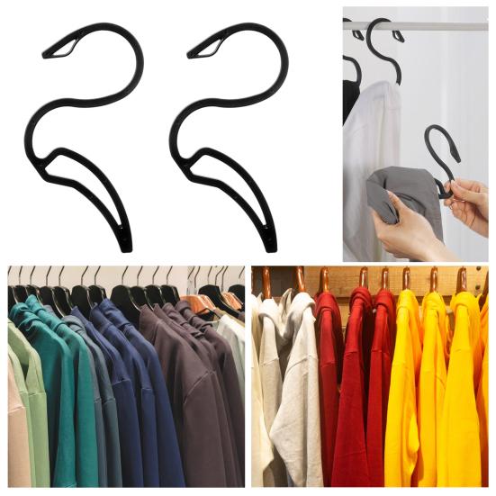 5/10Pcs Hoodie Hanger S-Shaped Hooks Strong Load-bearing High Durability Multipurpose Sweatshirt Clothes Hanger Organizer