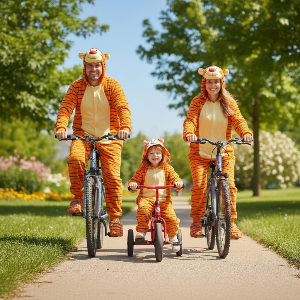 Onesie kinderen 038pcN tijger - 98-104