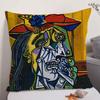 Berühmter Künstler P-Picasso Kissenbezug Natürlicher Leinen Bio-Stoff Doppelseitiger Druck Sofa Heimdekoration Geschenk Kissenhülle