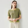 Women's Mulberry Silk Blend Striped Short Sleeve T-Shirt