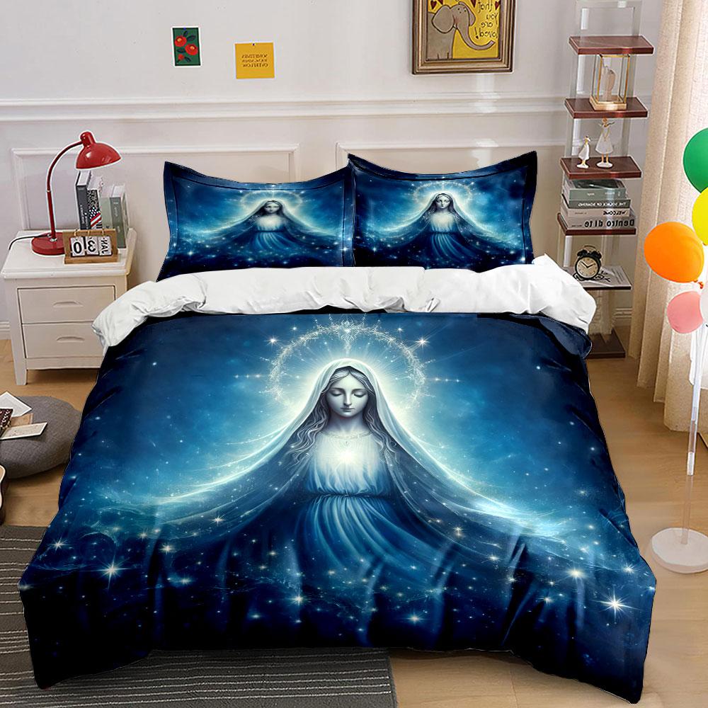 Celestial-Inspired Decorative Art Set  Kid'S And Adults' Bedroom Decor, Exquisite Three-Piece Bedding Set Gift