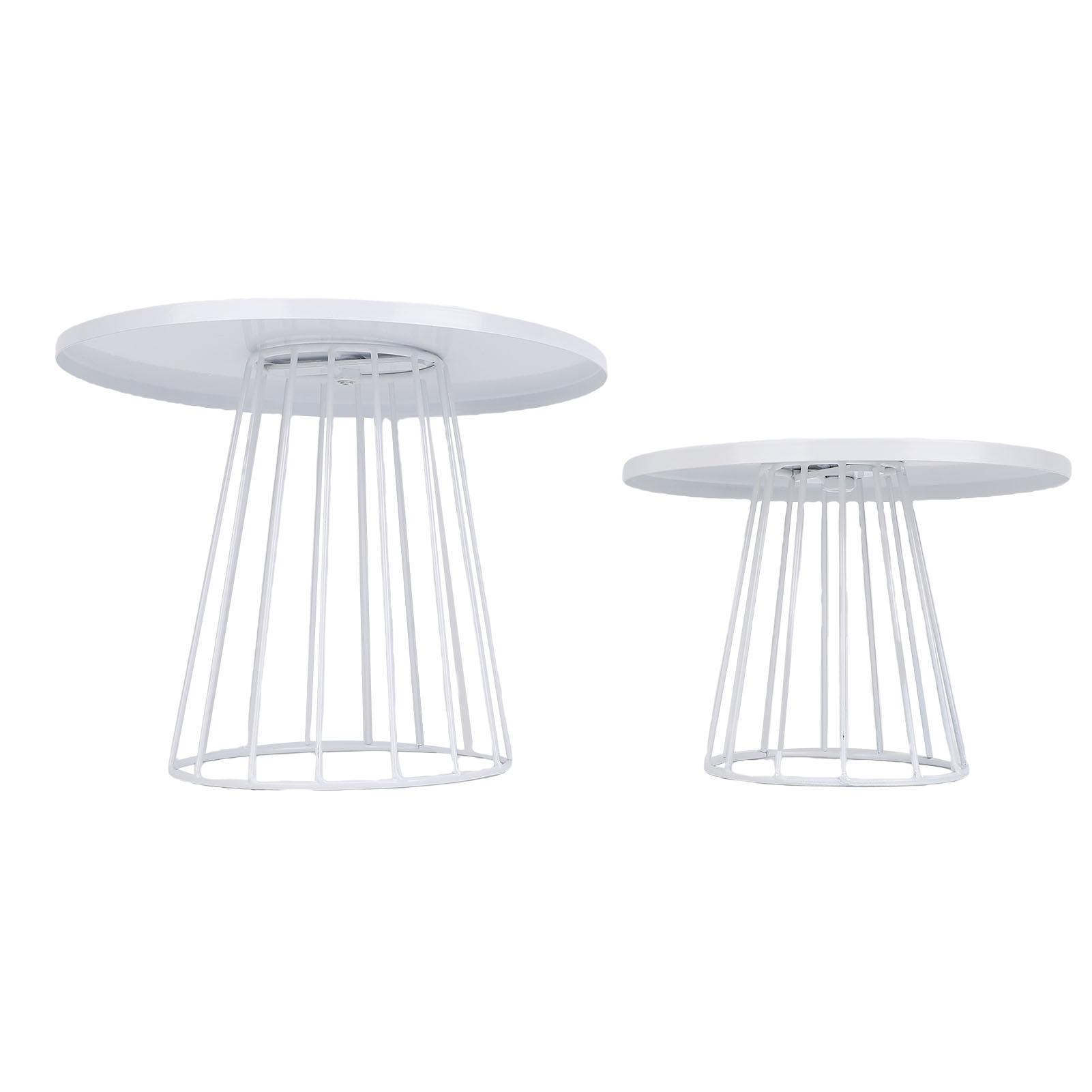 

White Round Cake Stand 7.9in 9.8in Elegant Cake Holder Stand for Wedding Birthday Parties