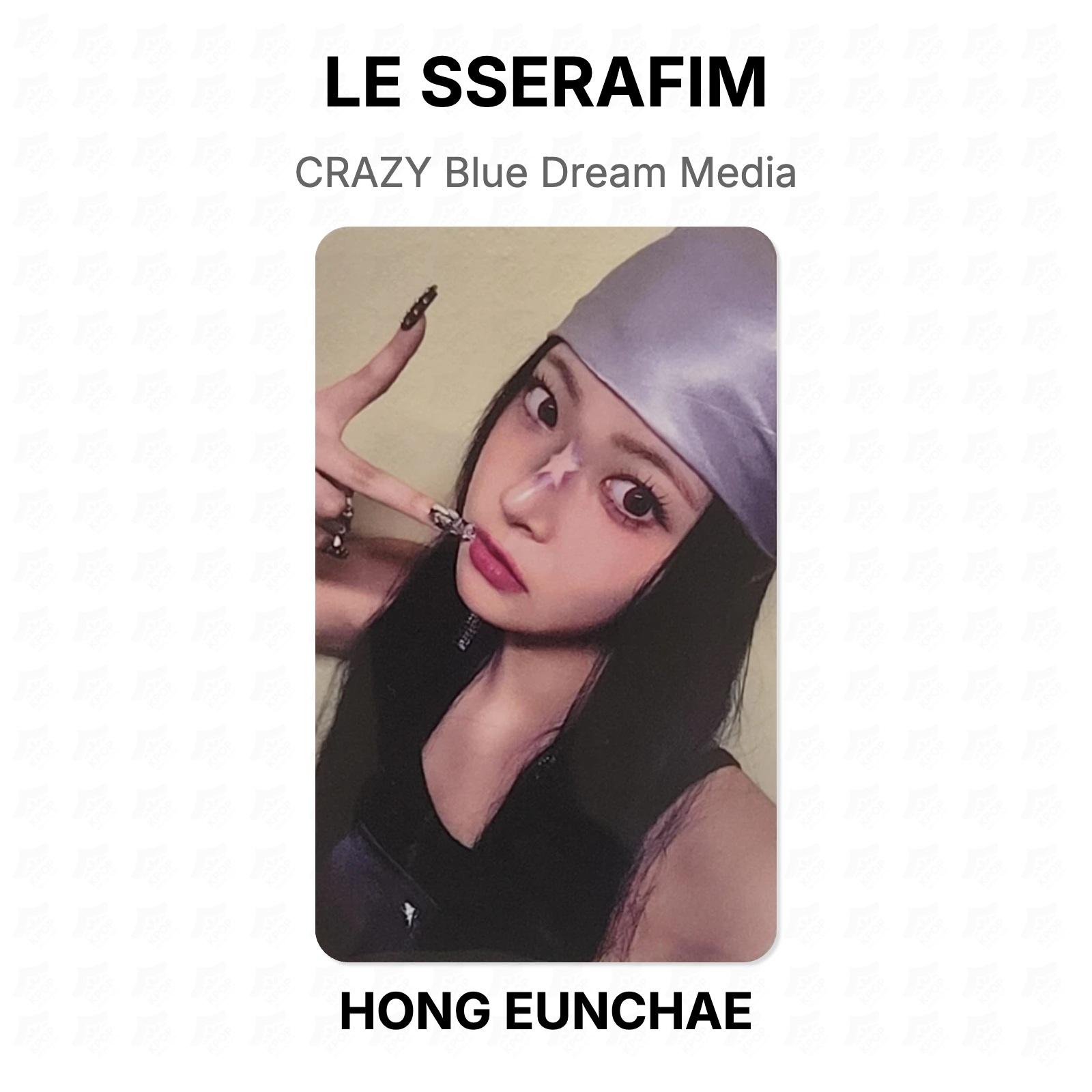 LE SSERAFIM CRAZY Blue Dream Media Official Photocard HONG EUNCHAE