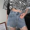 Denim Shorts Women's New Summer Thin Ripped Wide-leg Hot Pants Loose Babes High Waist and Thin