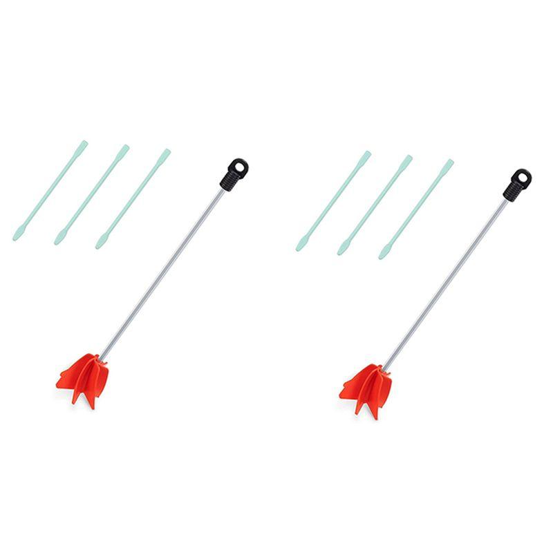 

ABUL-2 Set Epoxy Mixer For Drill-5 Gallon Paint And Epoxy Resin Mixing Attachment- Stirrer Paddle For Drills-6 Stir Sticks червоний