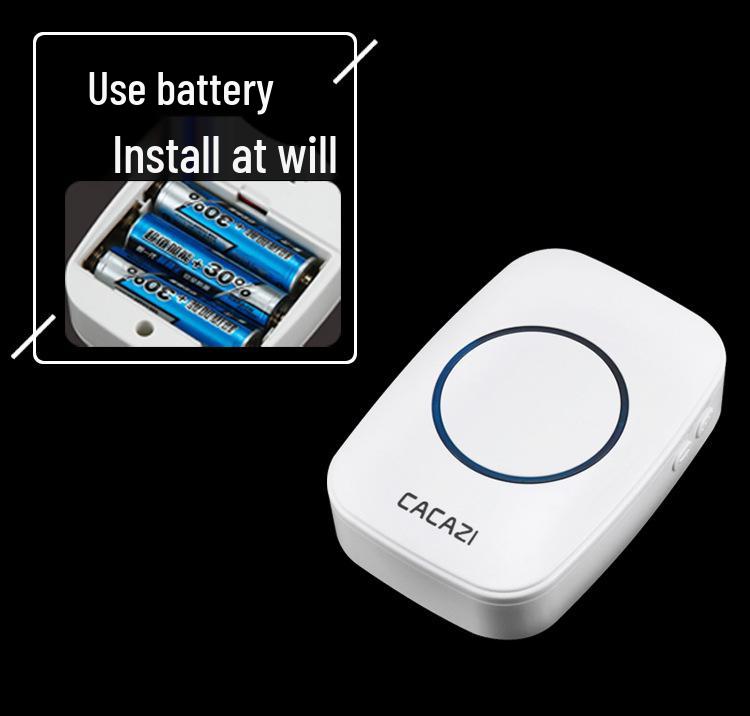 Smart Wireless Waterproof Doorbell, Battery Powered, Plug-Free