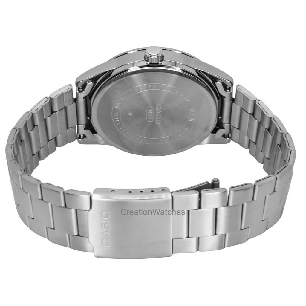 Casio Стандартные аналоговые кварцевые мужские часы из нержавеющей стали с синим циферблатом MTP-VD03D-2A2