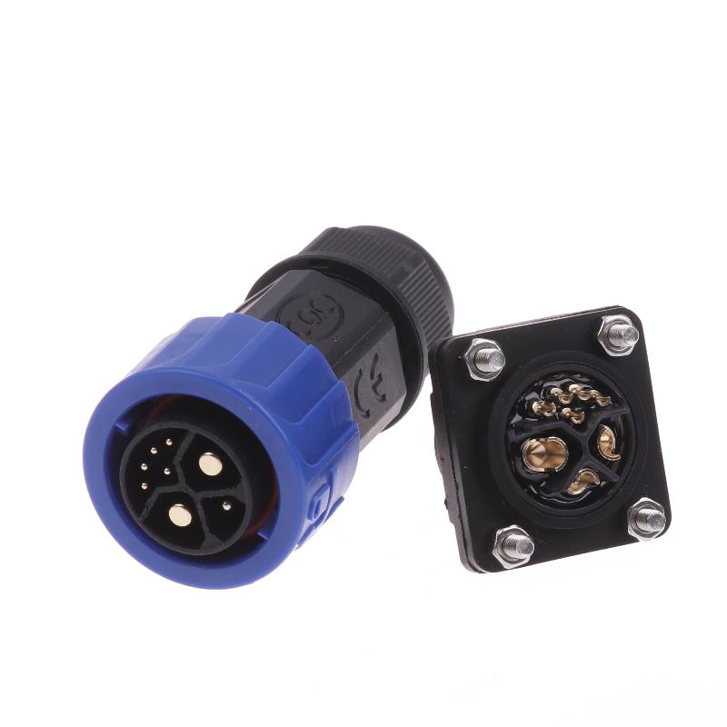 1Pcs 50A Energy Lithium Electric Bicycle Male Female Charging Port M23 2+1+5 Battery Connector Motorcycle Charger Plug Socket